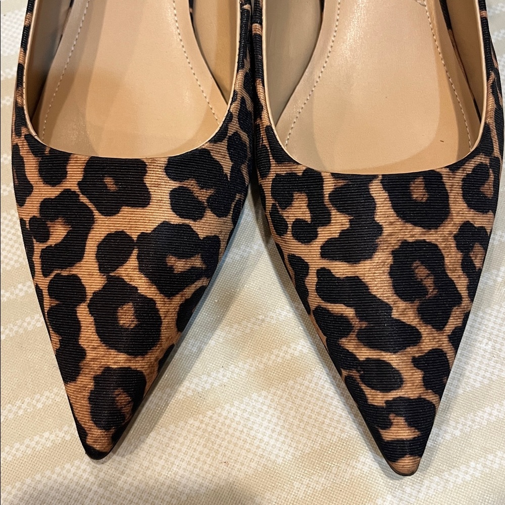 Franco Sarto Jaden Leopard Print Kitten Heels size 11 women’s - Picture 3 of 10